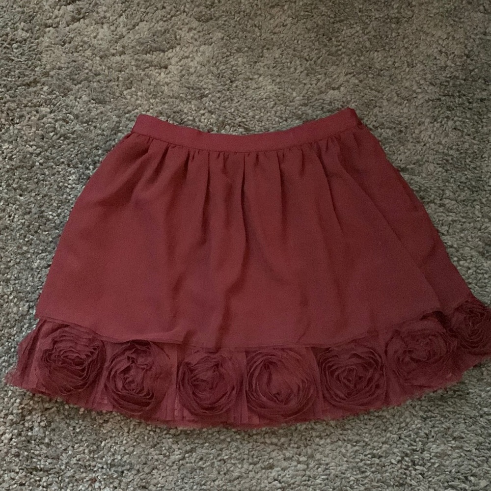 Rosette hem skirt